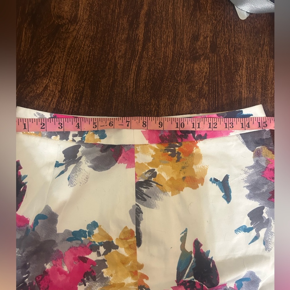 Express Skirt / NWT  Express High Waisted Floral Pencil Skirt Sz: 6 Pink Grey - Picture 6 of 10